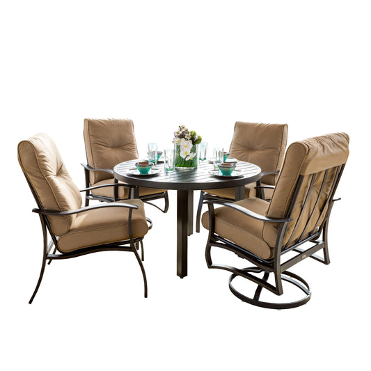 Albany 5 Piece Dining Set Spectrum Caribou Cushions