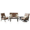 Albany 5 Piece Loveseat Seating Set Spectrum Caribou Cushions