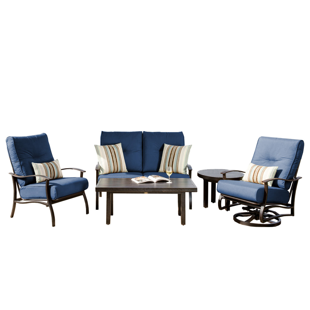 Albany 5 Piece Loveseat Seating Set Venus Cabana Cushions