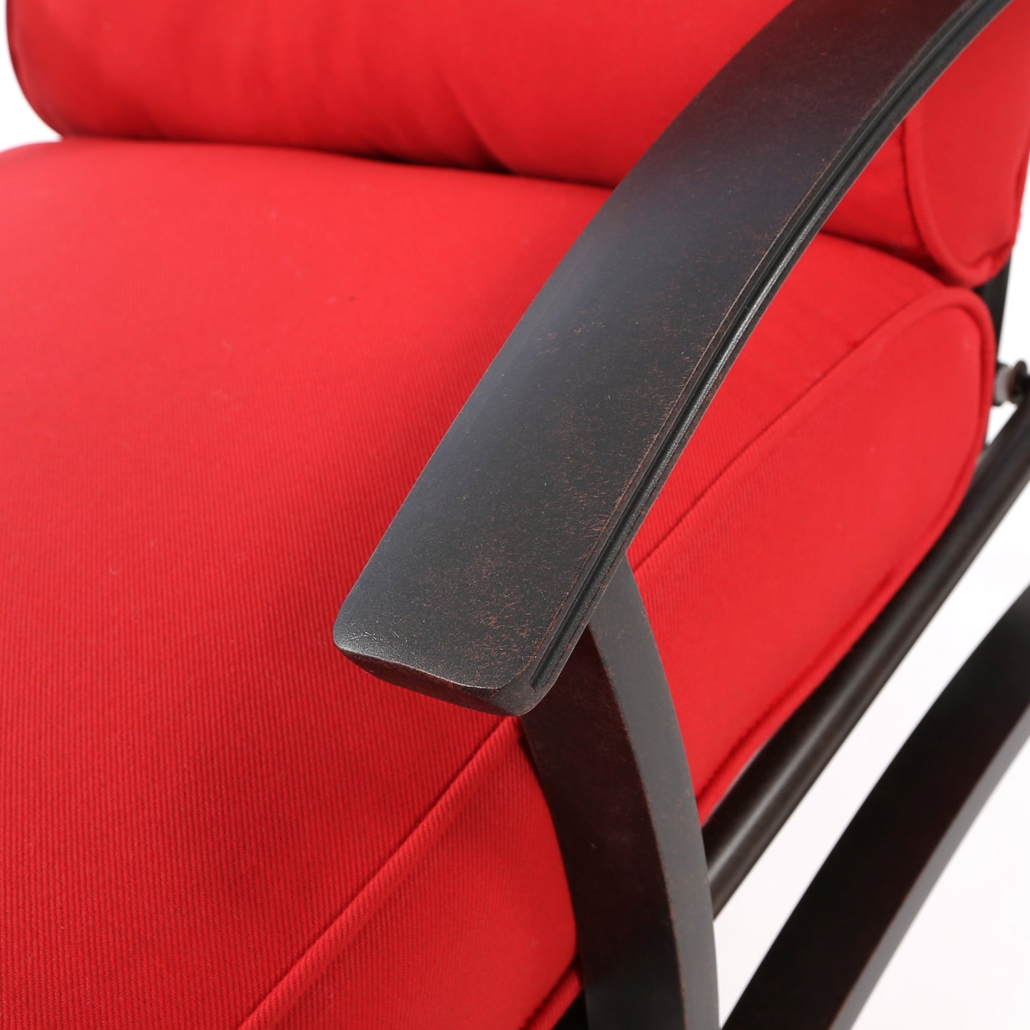 Albany Chaise Lounge Flagship Ruby Cushions Autumn Rust Finish Detail, image 5