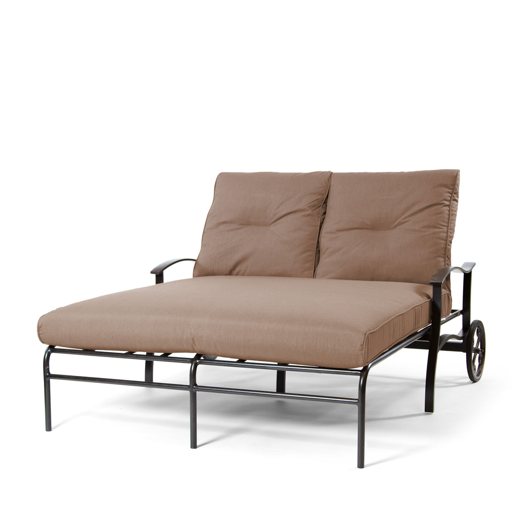 Albany Double Chaise Lounge Spectrum Caribou Cushions