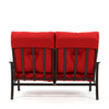 Albany Loveseat Flagship Ruby Cushions Back