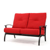 Albany Loveseat Flagship Ruby Cushions