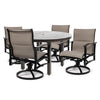Albany 5 Piece Padded Sling Low Back Dining Set
