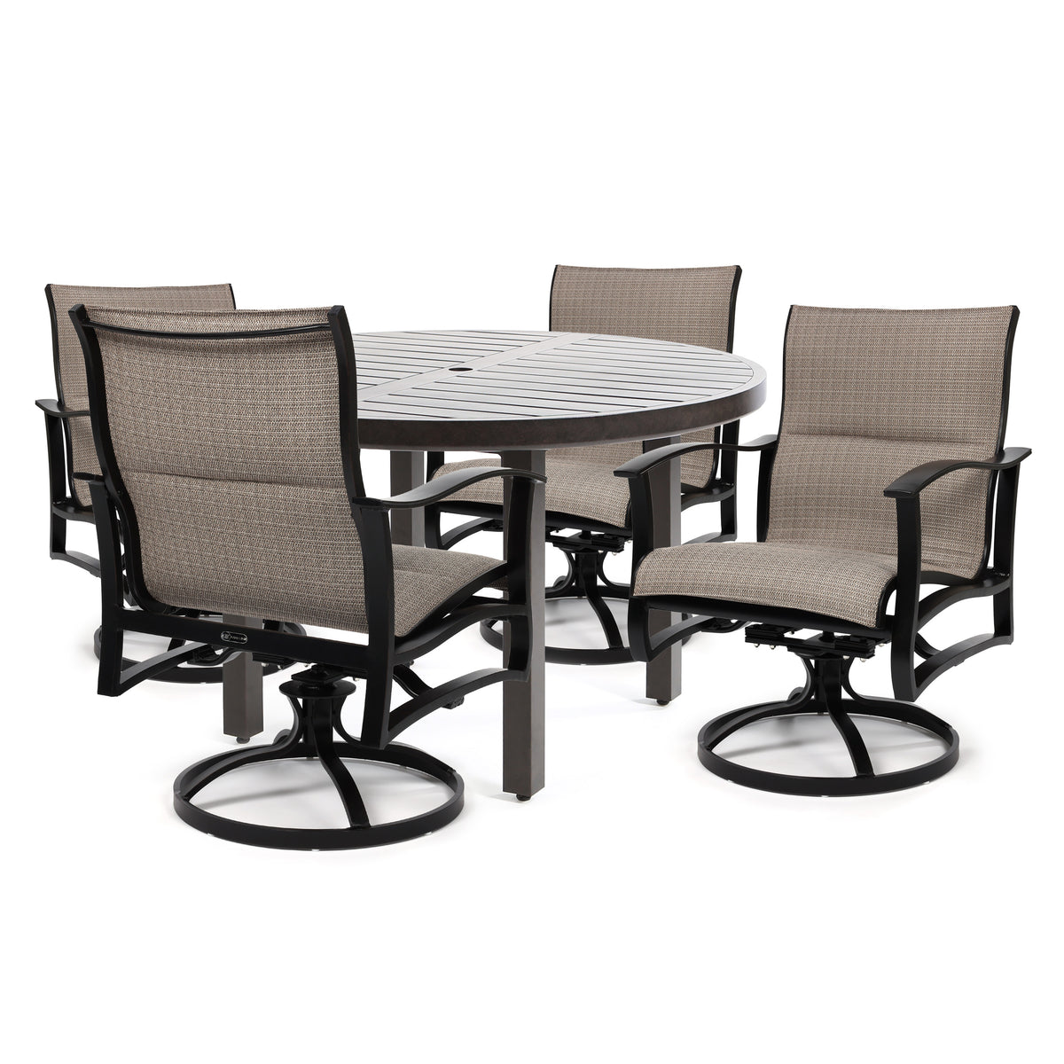Albany 5 Piece Padded Sling Low Back Dining Set, image 12