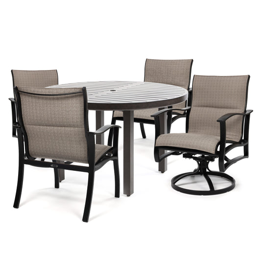 Albany 5 Piece Padded Sling Low Back Dining Set
