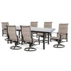 Albany 7 Piece Padded Sling High Back Dining Set