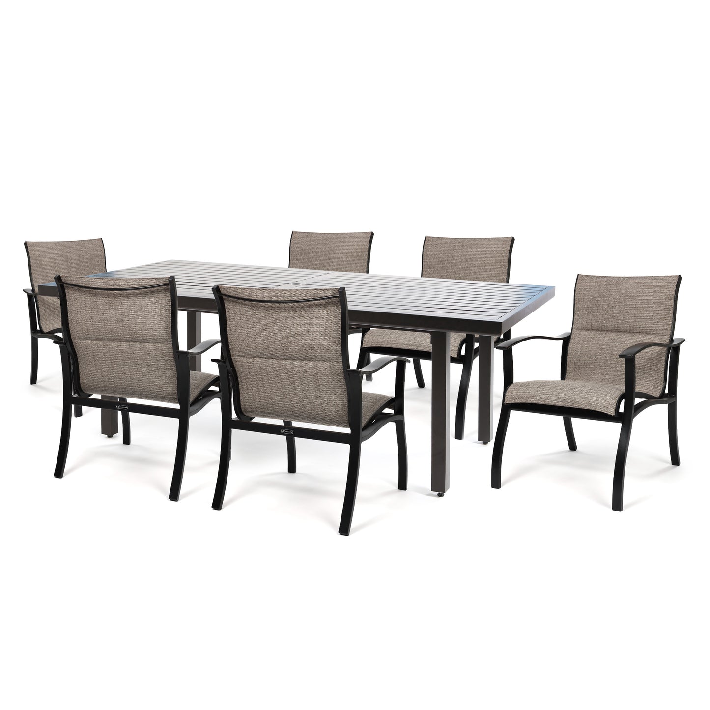 Albany 7 Piece Padded Sling Low Back Dining Set, image 11