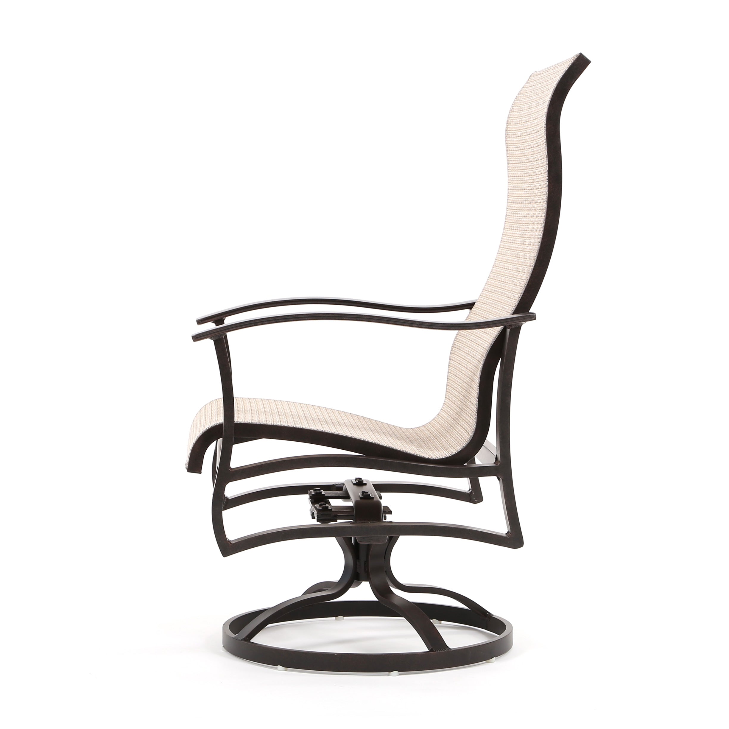 Sling Stack Rocker Albany Sling High Back Swivel Rocker by Mallin | Aluminum Swivel Rocker ...
