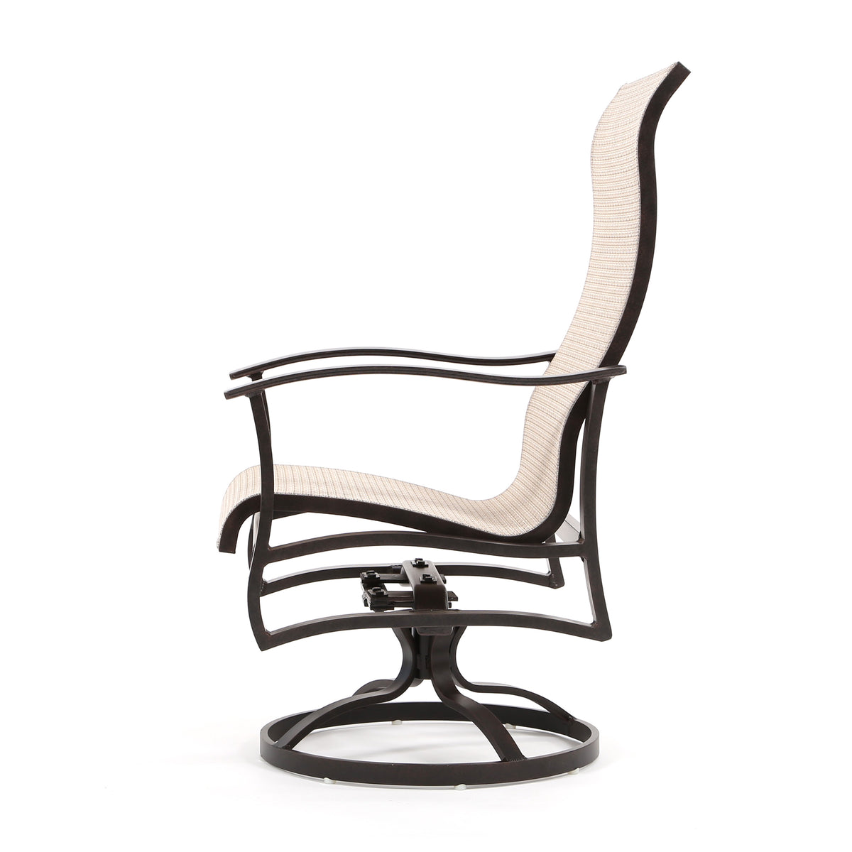 Albany Sling High Back Swivel Rocker by Mallin | Aluminum Swivel Rocker ...