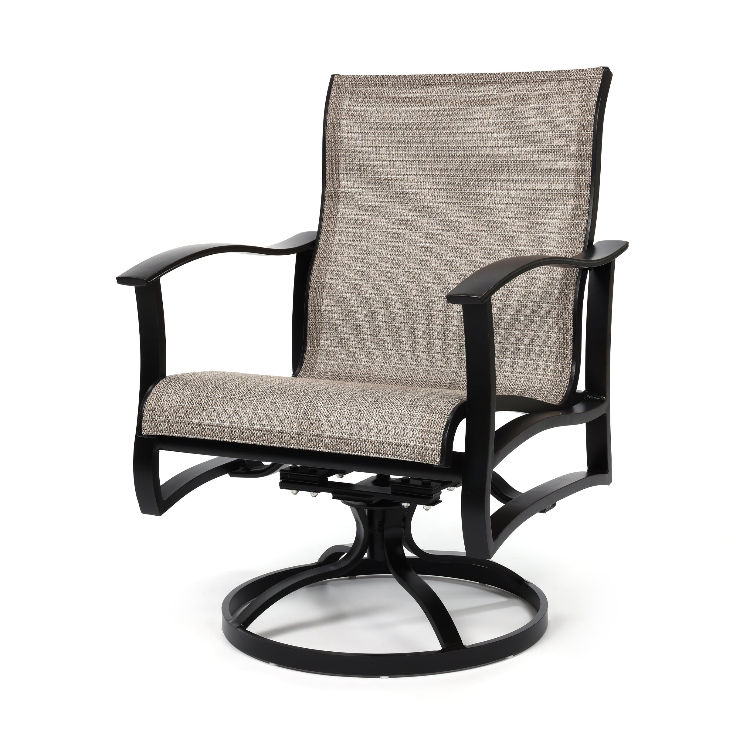 Lower Ribbon Style Rocker Albany Sling Low Back Swivel Rocker by Mallin | Aluminum Swivel Rockers ...