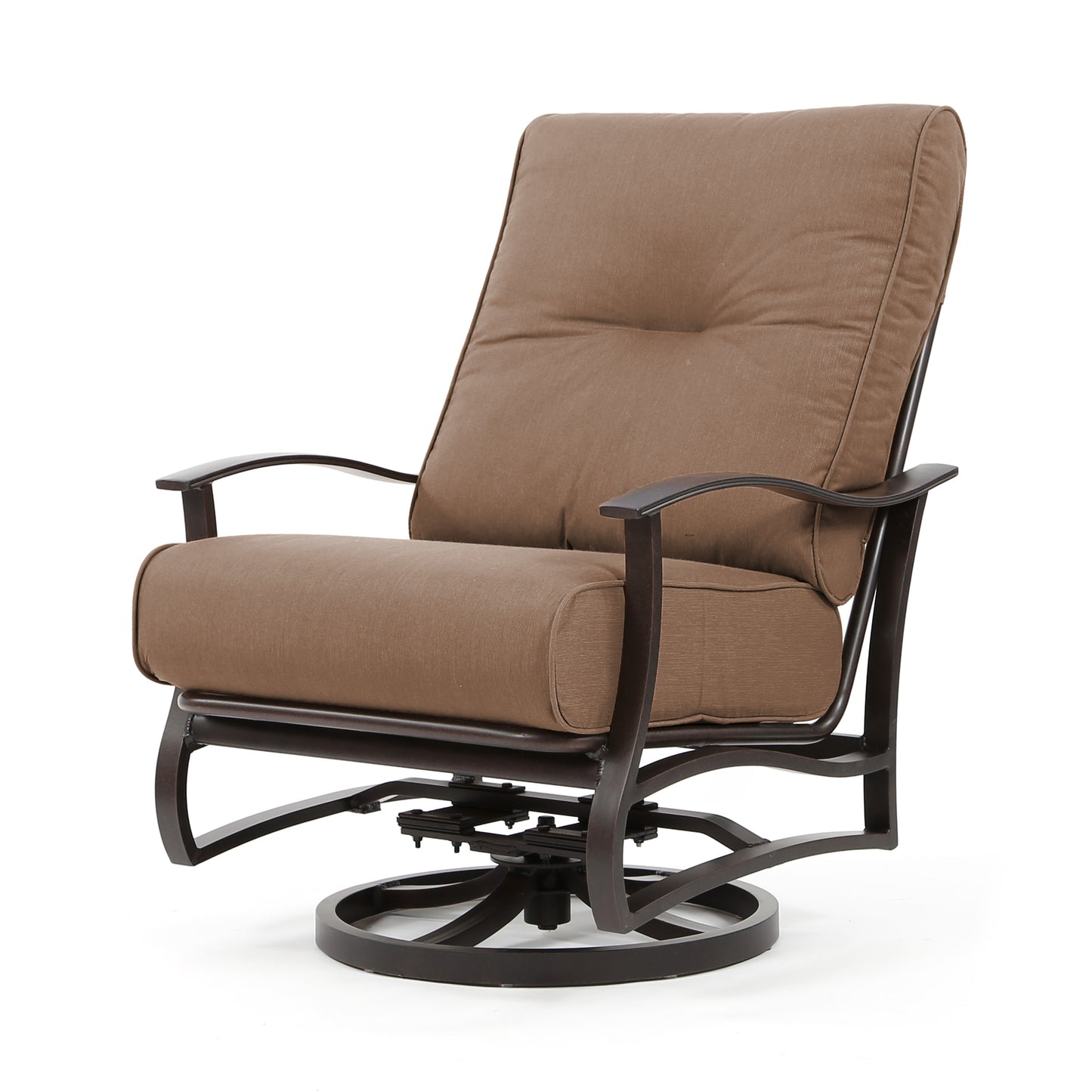 Albany Swivel Rocker Club Chair Spectrum Caribou Cushions, image 1