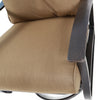 Albany Swivel Rocker Dining Chair Spectrum Caribou Cushions Autumn Rust Finish Detail