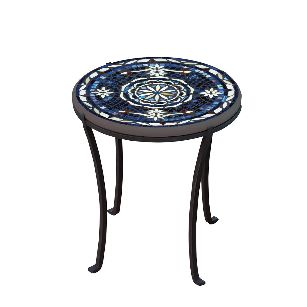 Amalfi 18 Round Chaise Table Black Frame