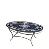 Amalfi Oval Coffee Table Pewter Frame