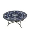 Amalfi Round Coffee Table Pewter Frame