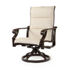 Anthem Padded Sling Swivel Rocker Dining Armchair