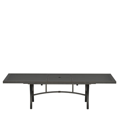Agio 110" x 40" Slat Top Extension Dining Table