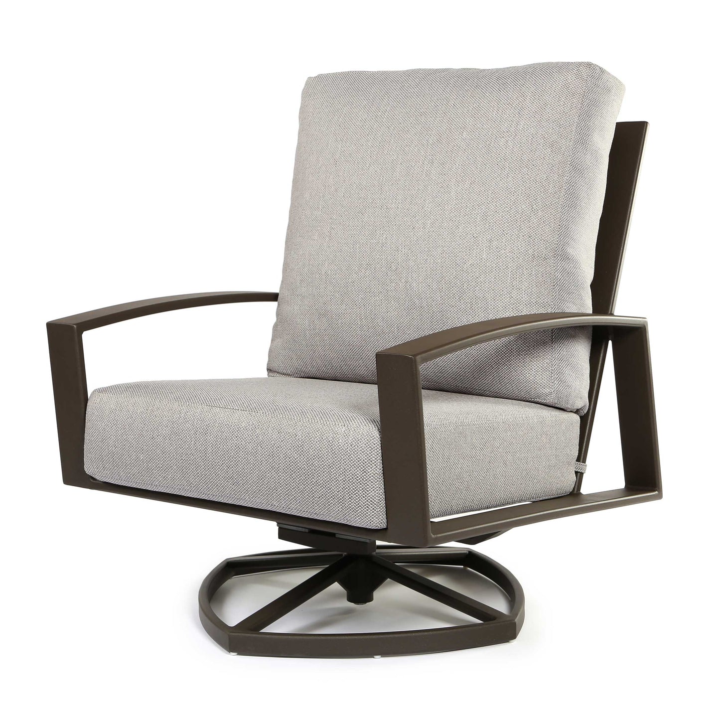 Arc Swivel Rocker Lounge Chair Zenith Sand Cushions, image 1