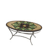 Arenal Oval Coffee Table Pewter Frame