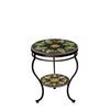 Arenal Round Double Tiered Side Table Espresso Frame