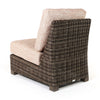 Avallon Armless Chair Brushed Clay Cushions Back