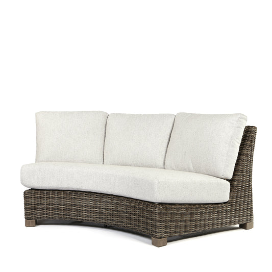 Avallon Curved Sofa Crosshatch Vapor Cushions