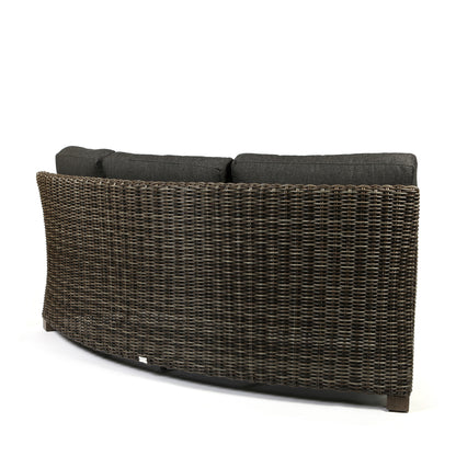 
                  Avallon Curved Sofa Nurture Charcoal Cushions Back - Image 5
                