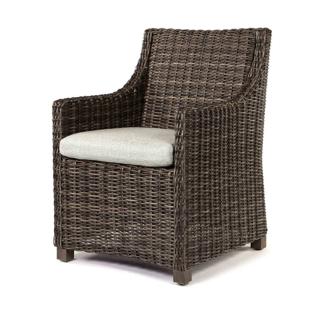 Avallon Dining Arm Chair Crosshatch Vapor Cushions