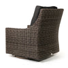 Avallon High Back Swivel Glider Club Chair Nurture Charcoal Cushions Back
