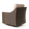 Avallon Swivel Glider Club Chair Brushed Clay Cushions Back
