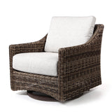 Avallon Swivel Glider Club Chair Crosshatch Vapor Cushions
