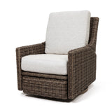 Avallon Swivel Recliner Chair Crosshatch Vapor Cushions