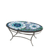 Azula Oval Coffee Table Pewter Frame