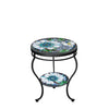 Azula Round Double Tiered Side Table Black Frame