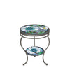 Azula Round Double Tiered Side Table Pewter Frame