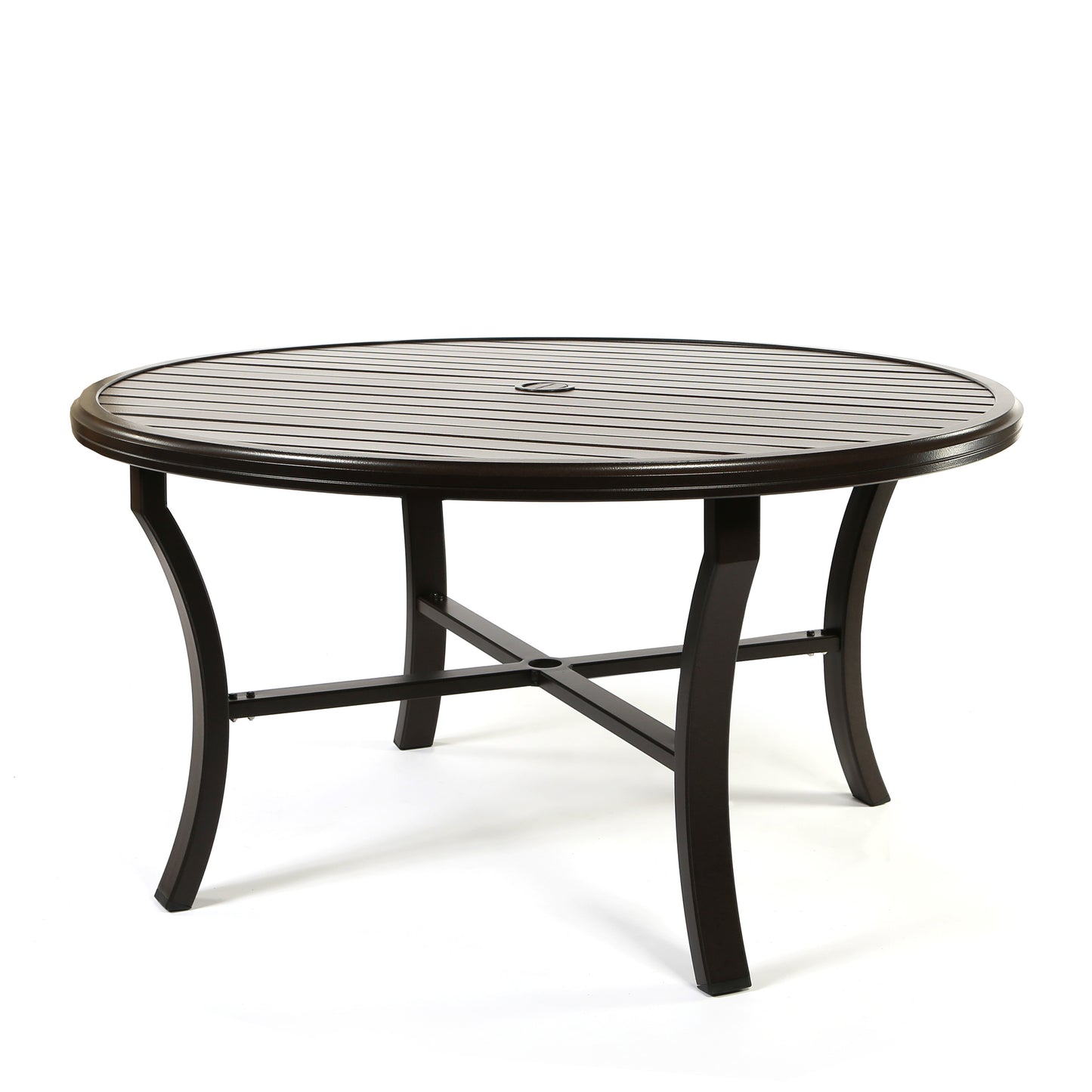 Banchetto 54" Round Slat Top Dining Table, image 1