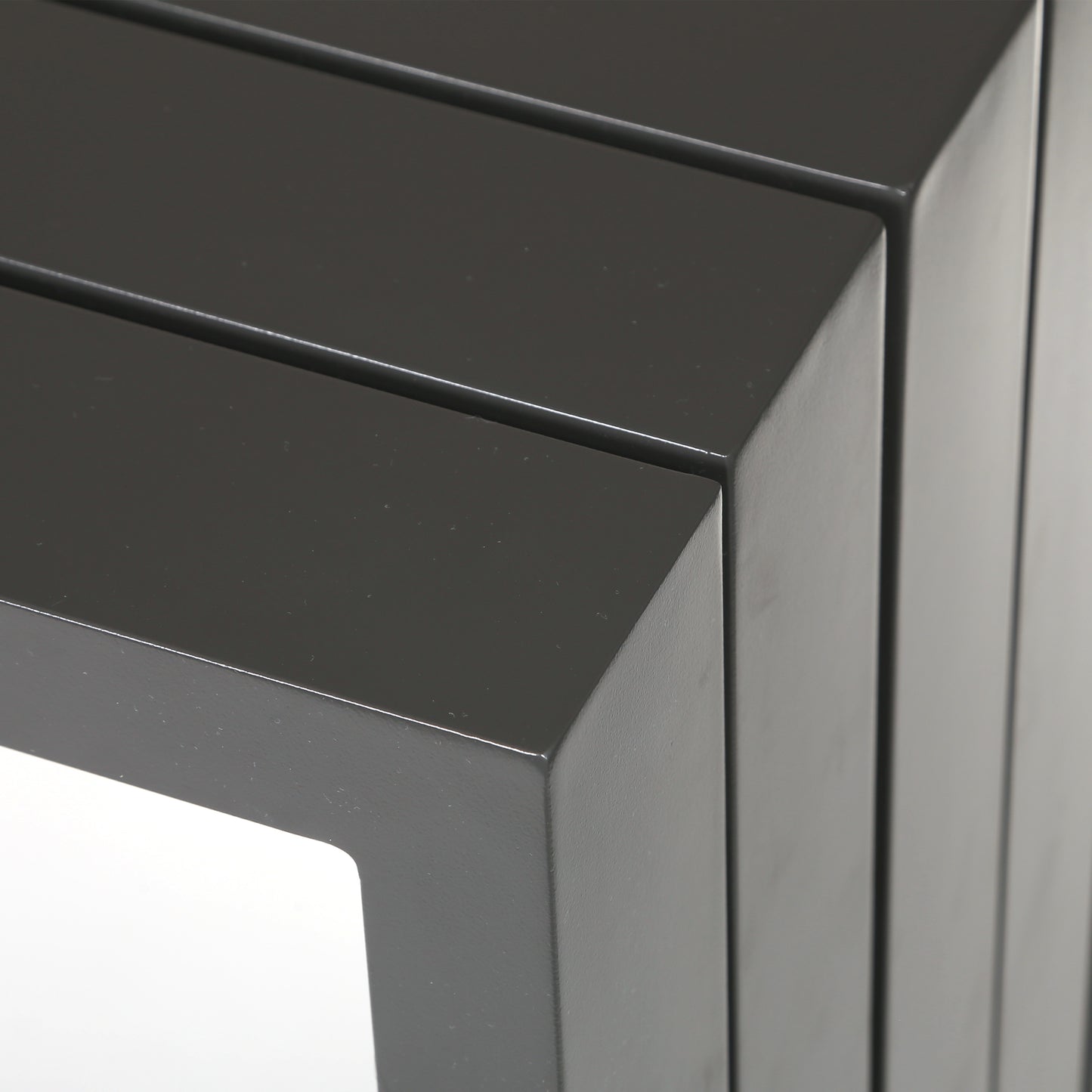 Bari Console Table Graphite Finish Detail, image 4