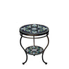 Belcarra Round Double Tiered Side Table Espresso Frame