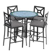 Belize 42d Hight Dining w Milano Bar Chairs BK CS