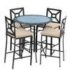 Belize 42d Hight Dining w Milano Bar Chairs BK HB