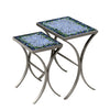 Belize Nesting Table Set Pewter Frame