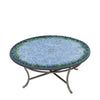 Belize Round Coffee Table Pewter Frame