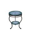 Belize Round Double Tiered Side Table Espresso Frame
