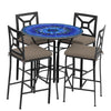 Bella Bloom 42d Hight Dining w Milano Bar Chairs BK COCOA