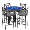 Bella Bloom 42d Hight Dining w Milano Bar Chairs BK CS