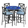 Bella Bloom 42d Hight Dining w Milano Bar Chairs BK SPA