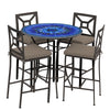 Bella Bloom 42d Hight Dining w Milano Bar Chairs ESP COCOA