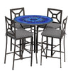 Bella Bloom 42d Hight Dining w Milano Bar Chairs ESP CS