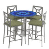 Bella Bloom 42d Hight Dining w Milano Bar Chairs PEW CIL